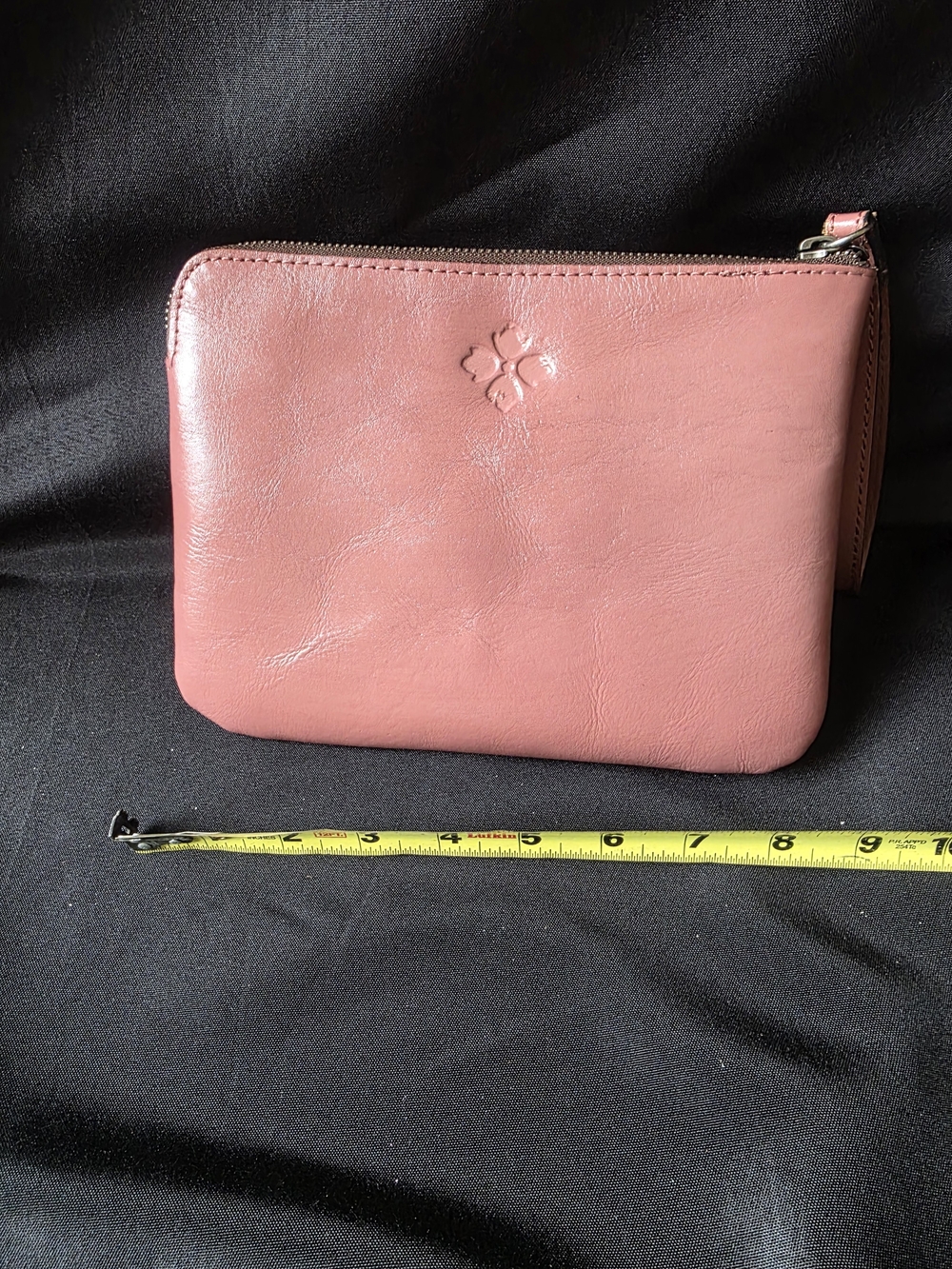 Patricia Nash Mauve Floral Embossed Wristlet Clutch - Picture 2 of 8